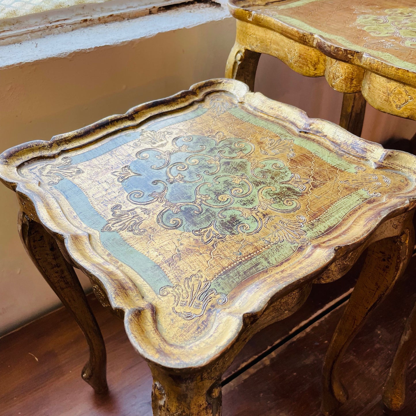 Italian Florentine Nesting Tables- Vintage