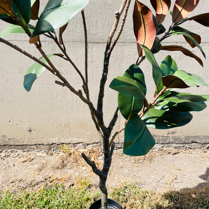 Faux Potted Entry Magnolia Tree