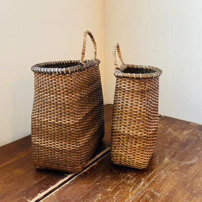 Set of Two Rattan Door Baskets