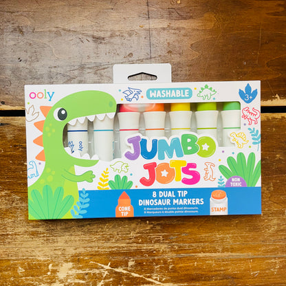 Jumbo Jots Dual Tip Dinosaur Stamp Markers