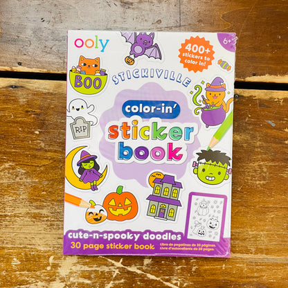 Stickiville Color-in' Sticker Book: Cute n Spooky Doodles