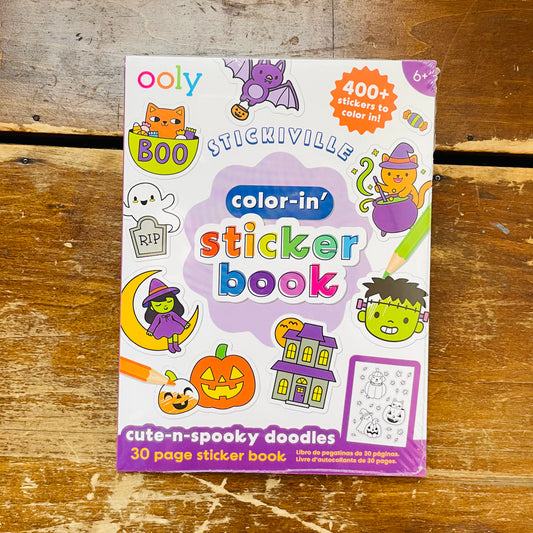 Stickiville Color-in' Sticker Book: Cute n Spooky Doodles