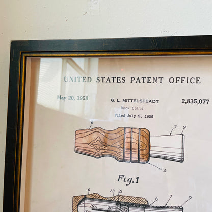G. J. Mittelsteadt Duck Call Framed Watercolor Print