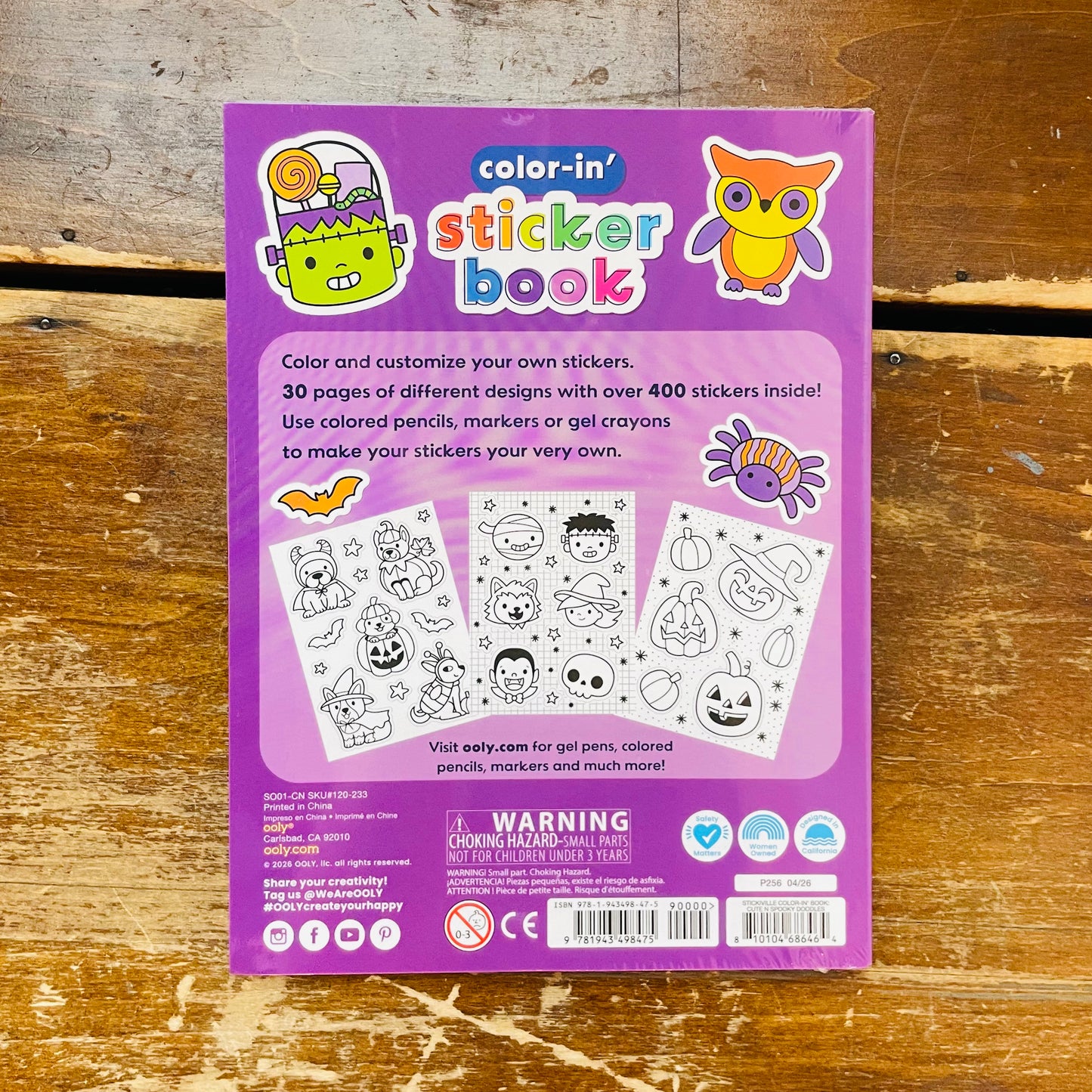 Stickiville Color-in' Sticker Book: Cute n Spooky Doodles