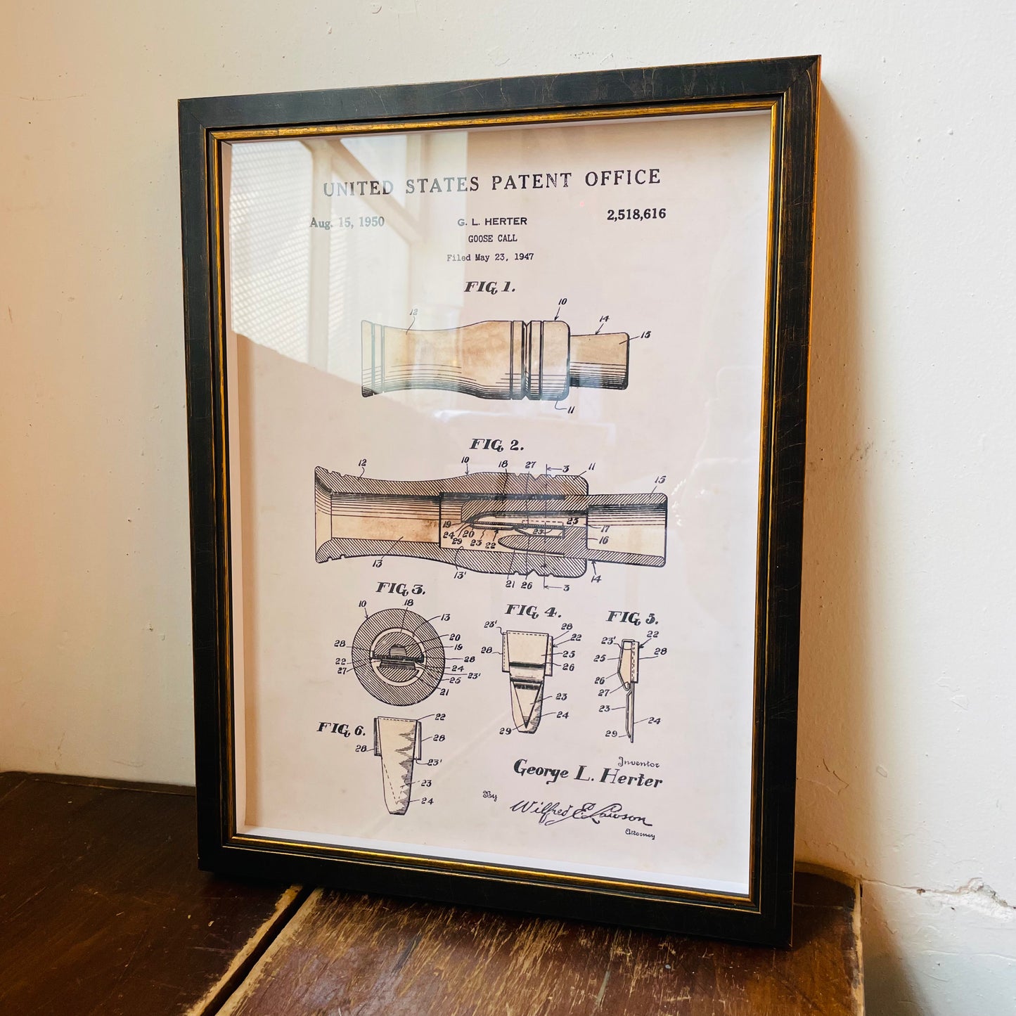 G. L. Herter Goose Call Framed Watercolor Print