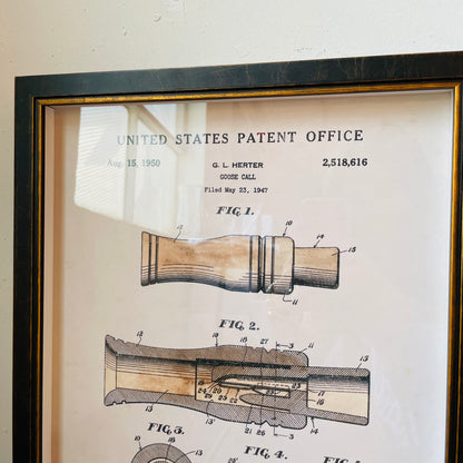 G. L. Herter Goose Call Framed Watercolor Print