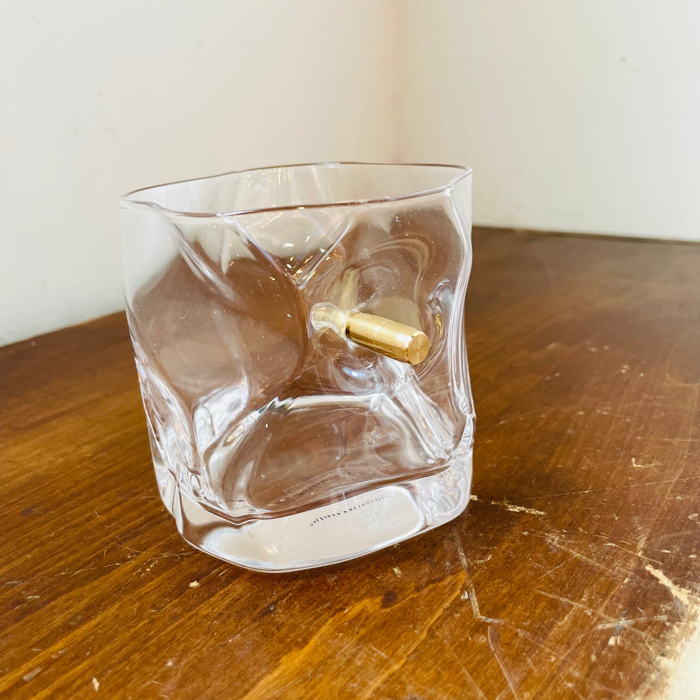 Textured Bullet Whiskey Glass