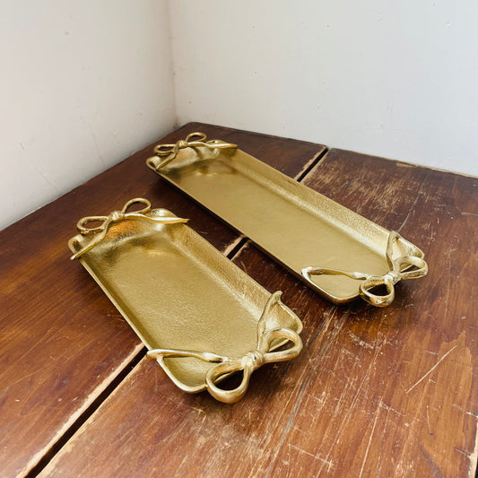 Golden Bow Serving Tray