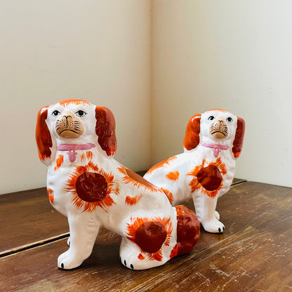 Amber Staffordshire Dogs- Set of 2