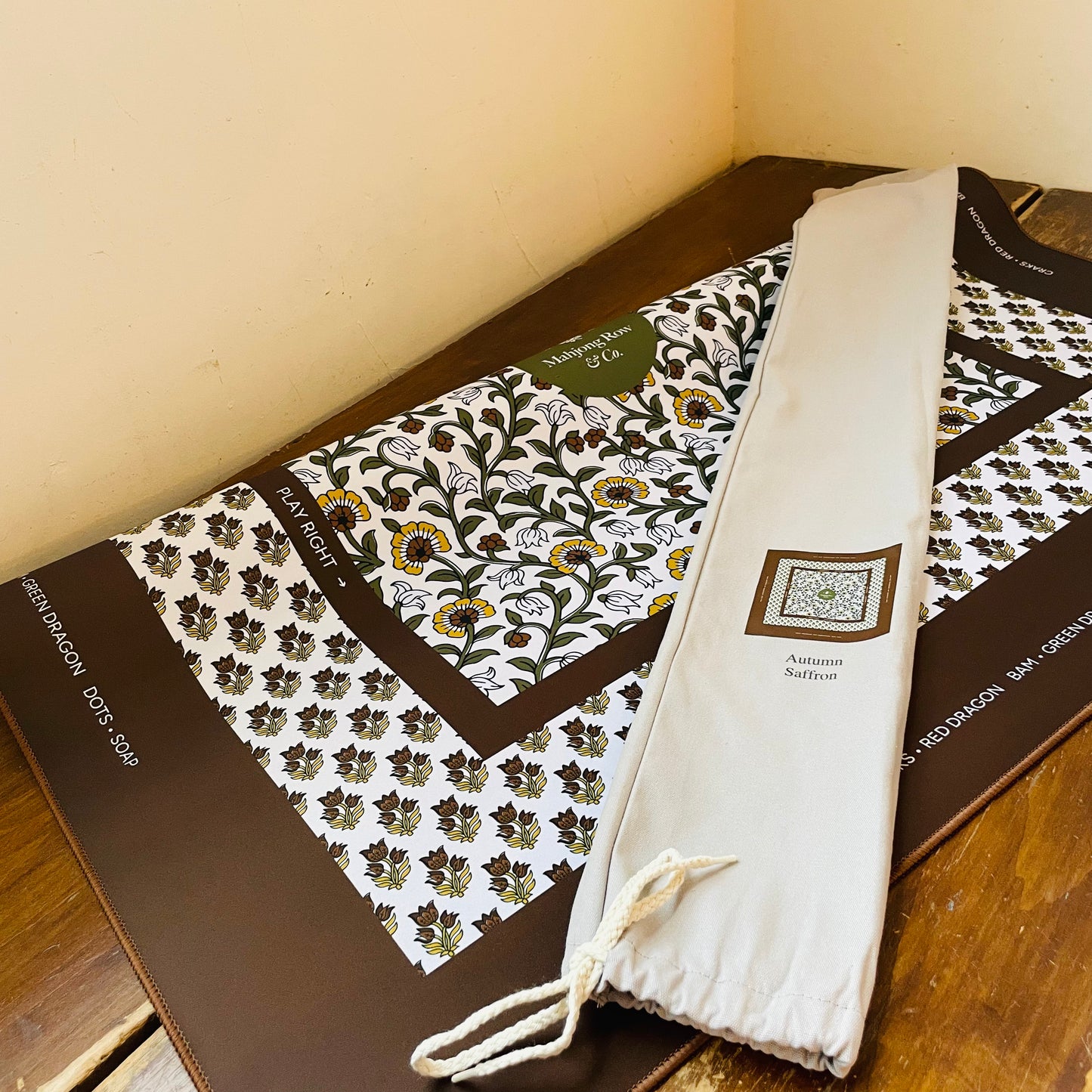 Autumn Saffron Mahjong Mat