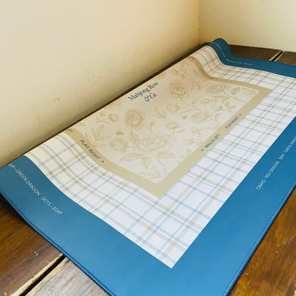 Spring Awakening Porcelain Blue Mahjong Mat