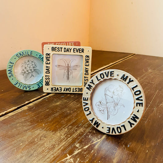 Colorful Embossed Saying Photo Frame