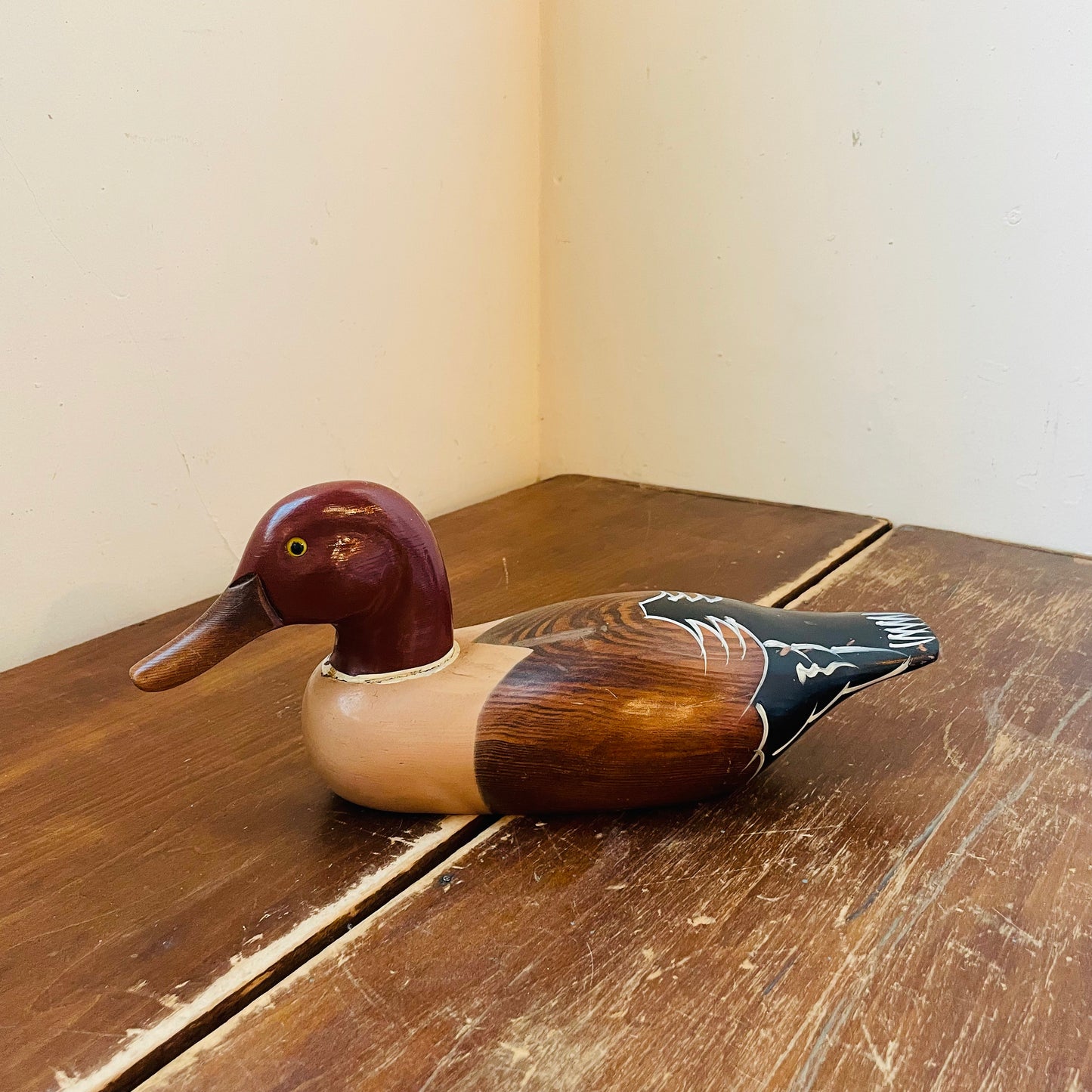 Canvasback Wooden & Hand-Painted Decoy- Vintage