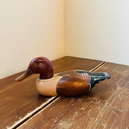 Canvasback Wooden & Hand-Painted Decoy- Vintage
