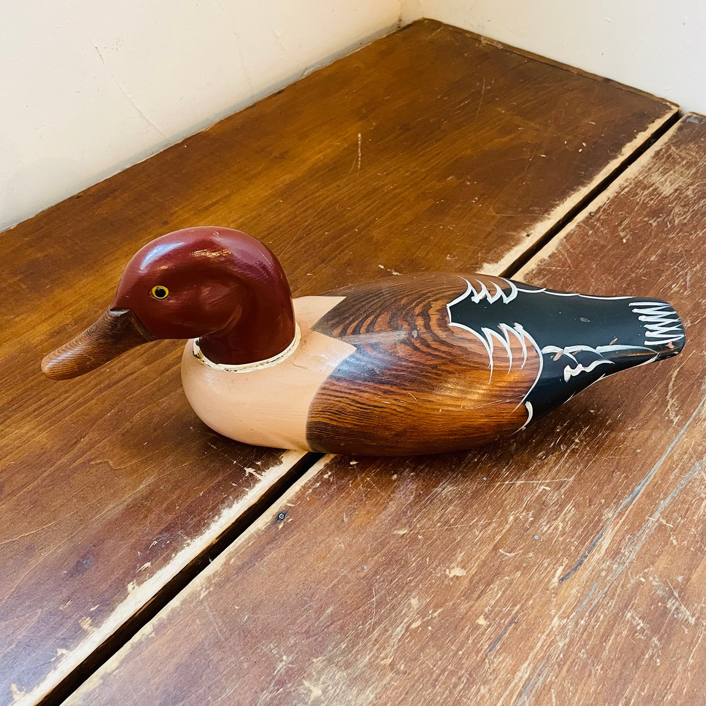 Canvasback Wooden & Hand-Painted Decoy- Vintage