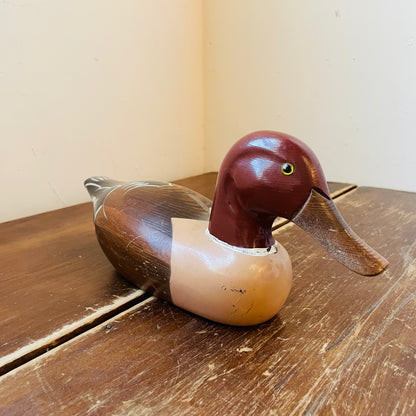 Canvasback Wooden & Hand-Painted Decoy- Vintage