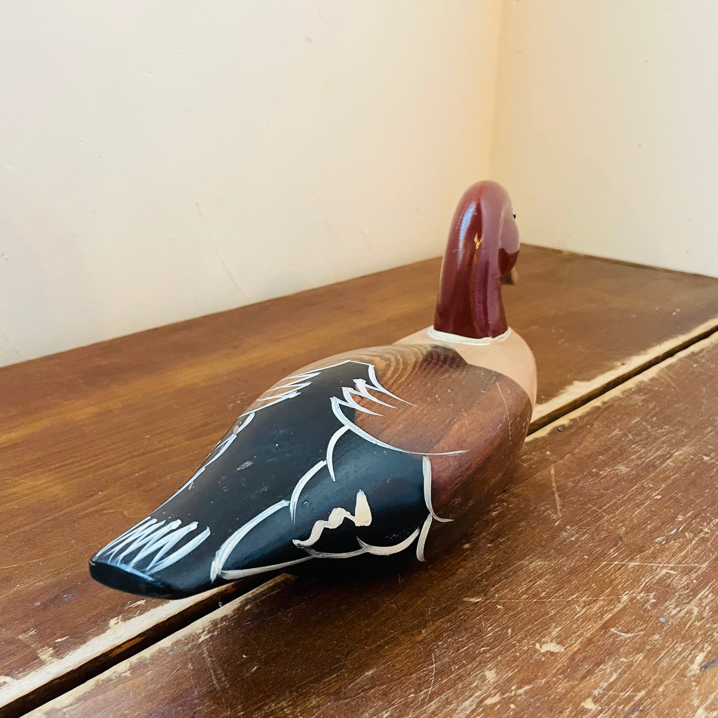 Canvasback Wooden & Hand-Painted Decoy- Vintage