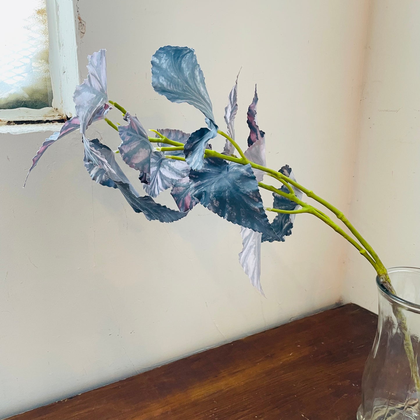 Large Green Burgundy Foliage Stem