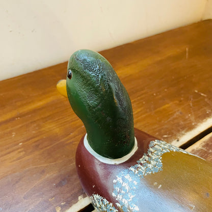 Mallard Drake Wooden & Hand-Painted Decoy- Vintage