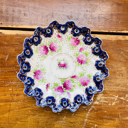 Nippon Porcelain Reticulated BonBon Dish- Vintage