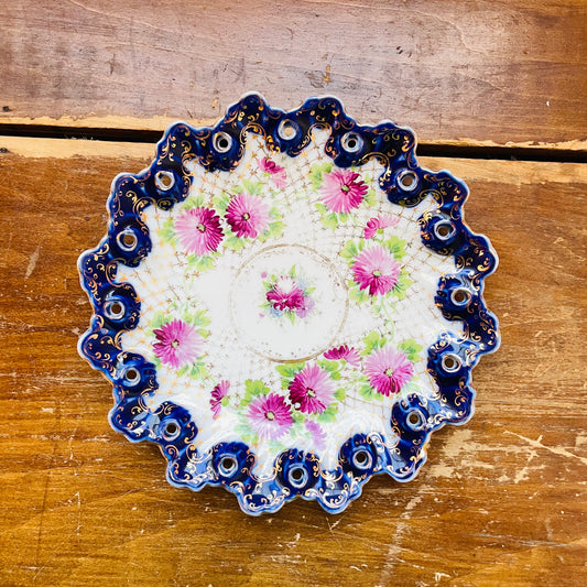 Nippon Porcelain Reticulated BonBon Dish- Vintage