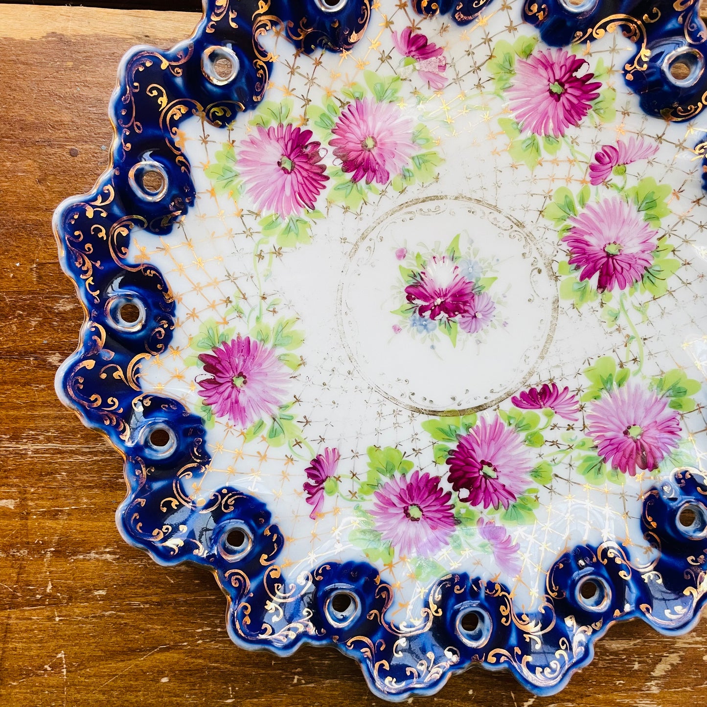 Nippon Porcelain Reticulated BonBon Dish- Vintage