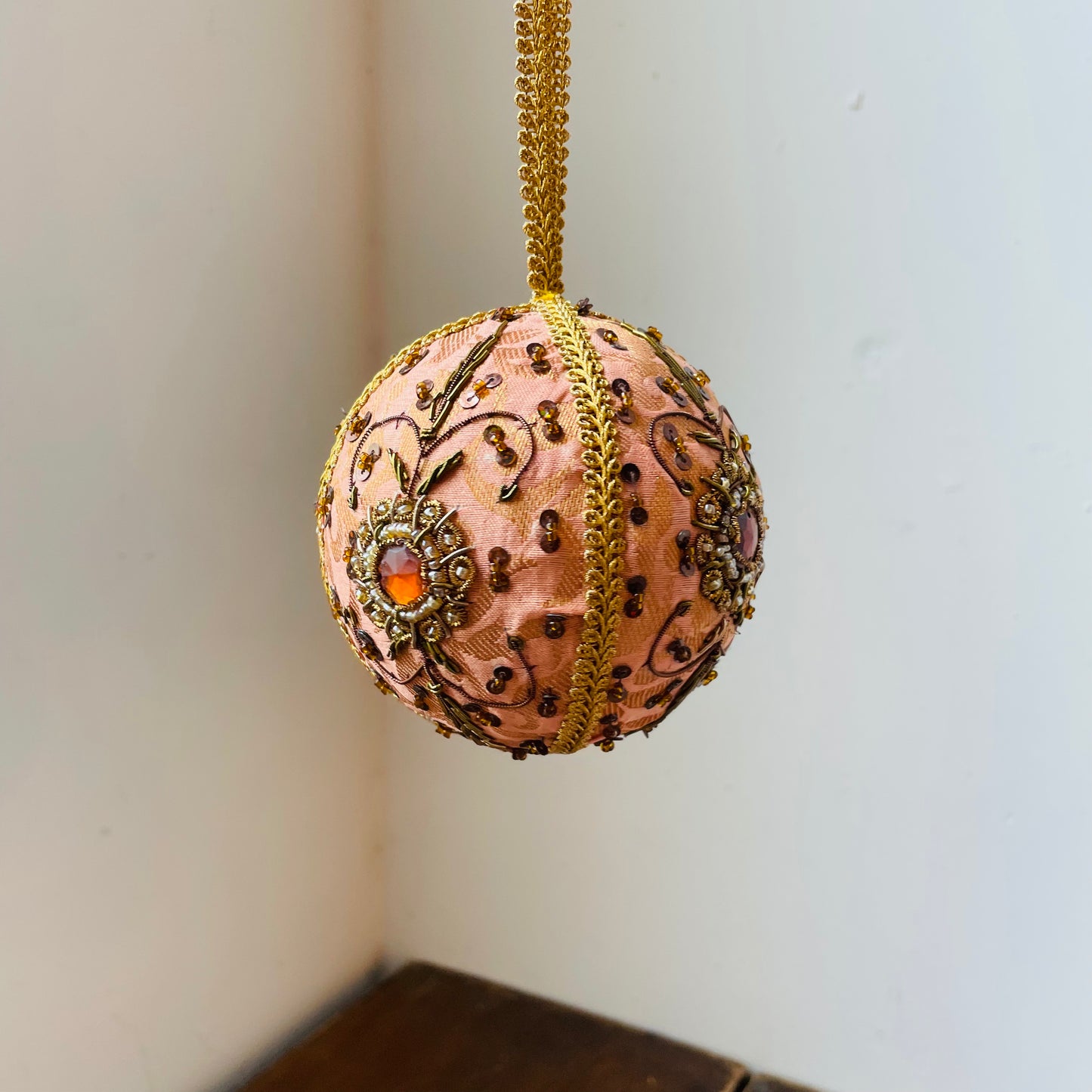 Parisian Embroidered & Jeweled Ornament