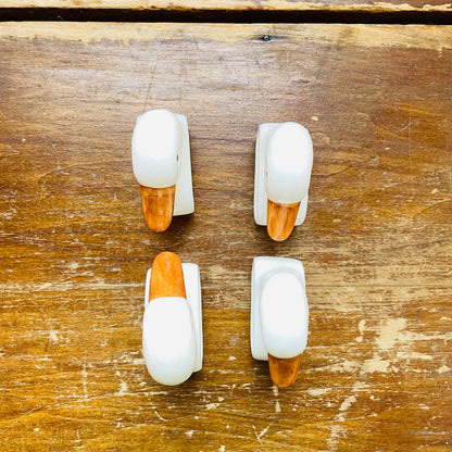 Set of 4 Peking Duck Head Napkin Rings- Vintage