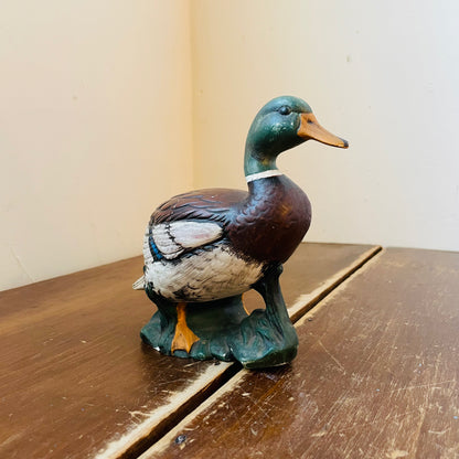 Hand-painted & Signed Ceramic Mallard Duck- Vintage