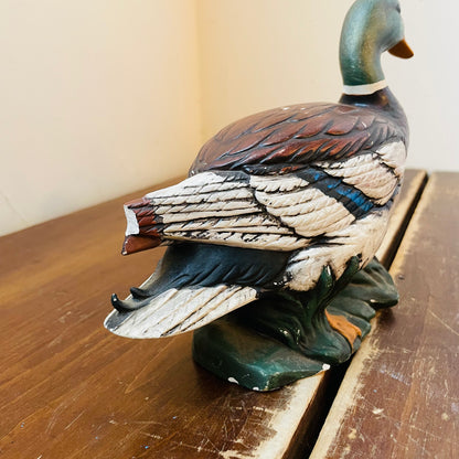 Hand-painted & Signed Ceramic Mallard Duck- Vintage