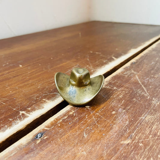 Brass Cowboy Hat Paper Weight- Vintage