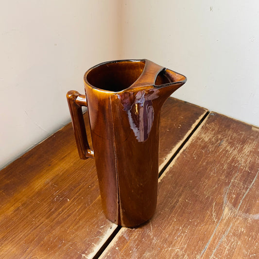 Van Briggle Pottery Brown Tall Pitcher- Vintage