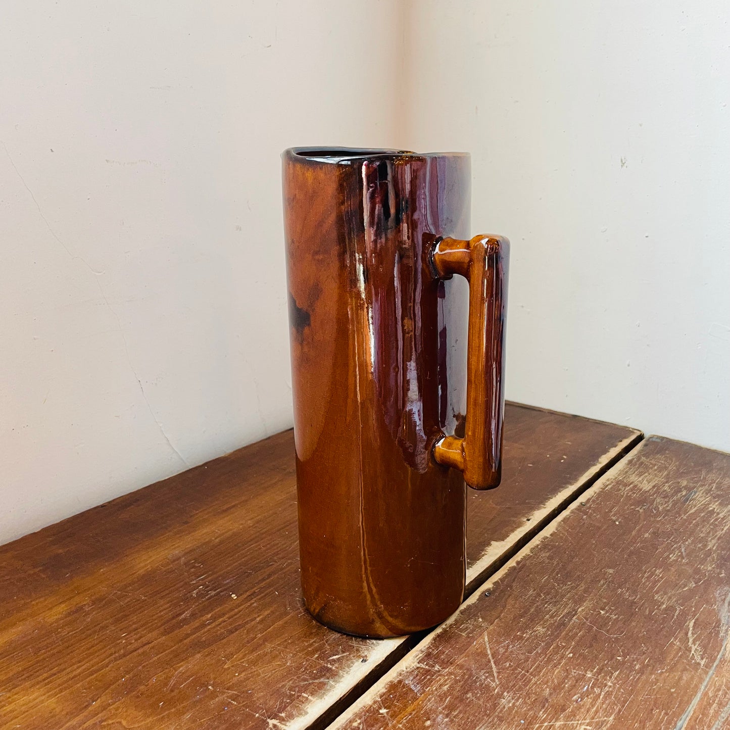 Van Briggle Pottery Brown Tall Pitcher- Vintage