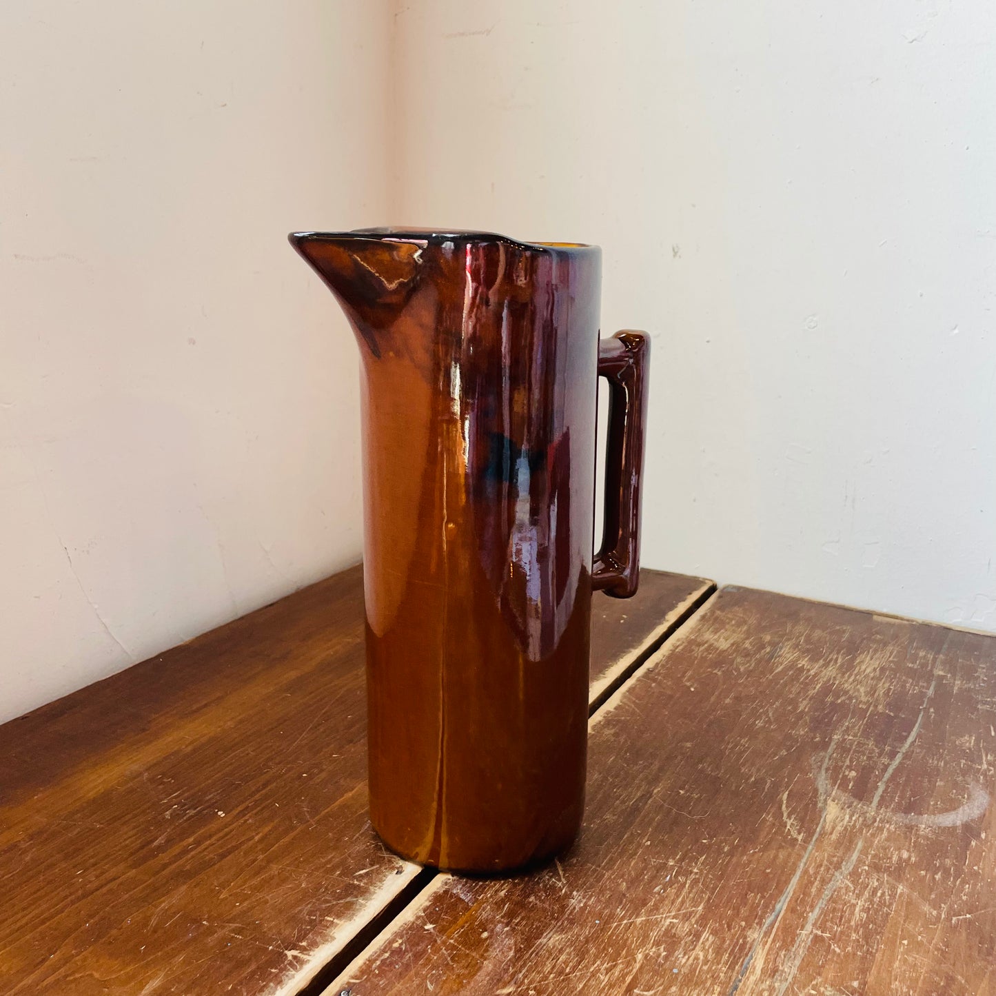 Van Briggle Pottery Brown Tall Pitcher- Vintage
