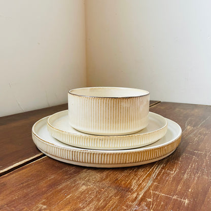 Ridges Ceramic Dinner Set