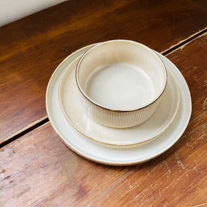 Ridges Ceramic Dinner Set