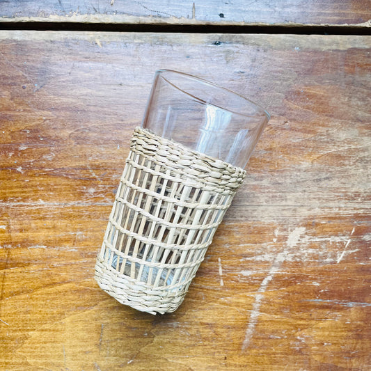 Woven Seagrass Drinking Glass