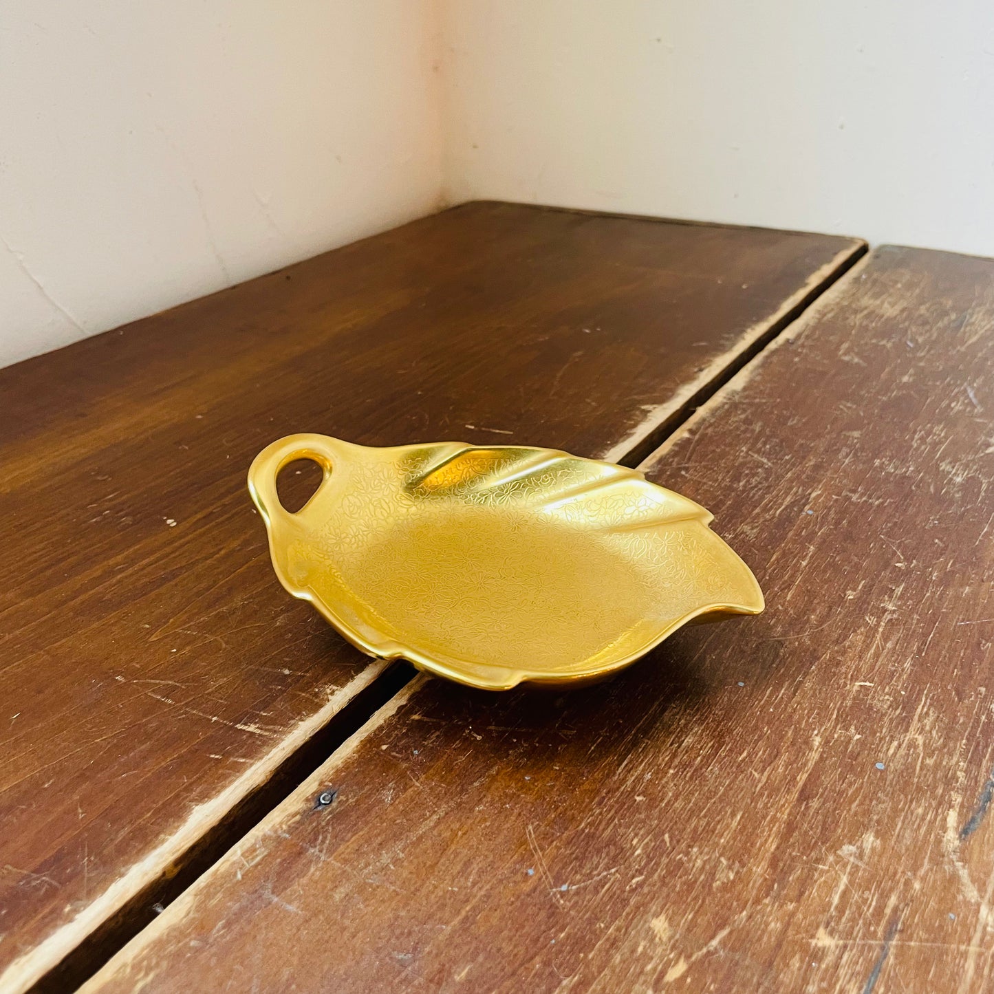 Pickard China Gold Leaf Shaped Dish- Vintage