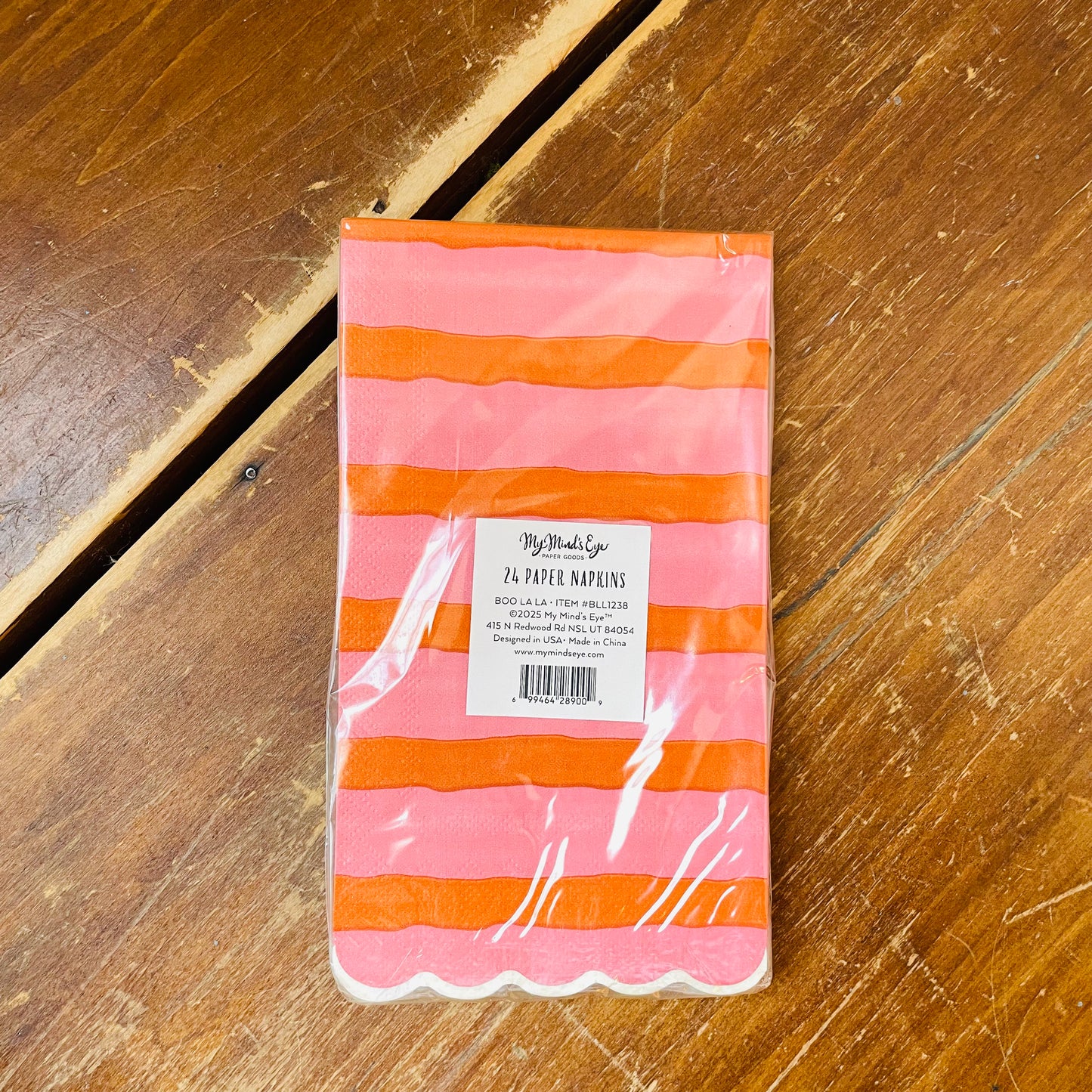 Pink & Orange Boo La La Dinner Napkin
