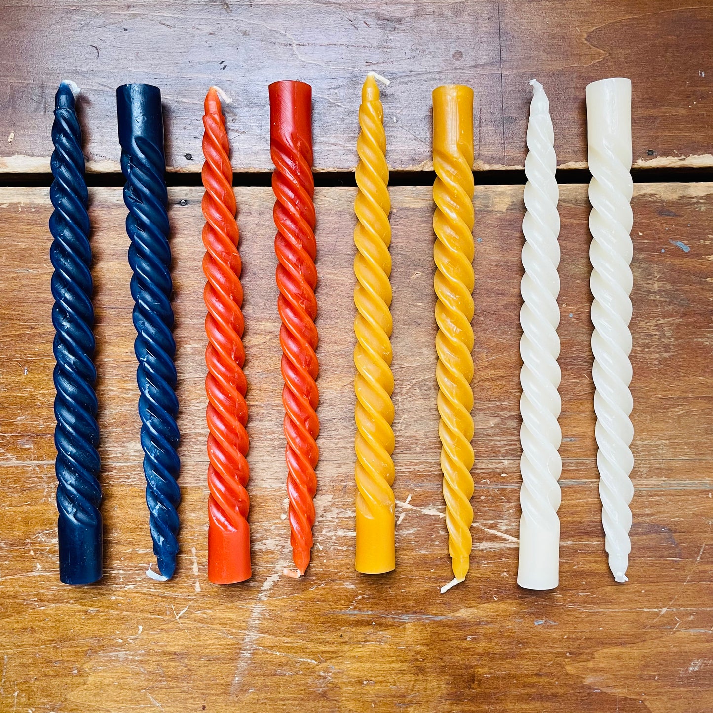 Moody Set of Twist Taper Candles