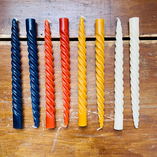 Moody Set of Twist Taper Candles
