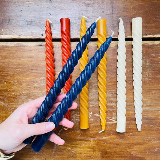 Moody Set of Twist Taper Candles