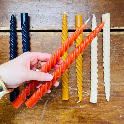 Moody Set of Twist Taper Candles