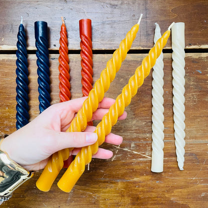 Moody Set of Twist Taper Candles