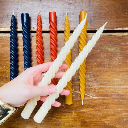 Moody Set of Twist Taper Candles