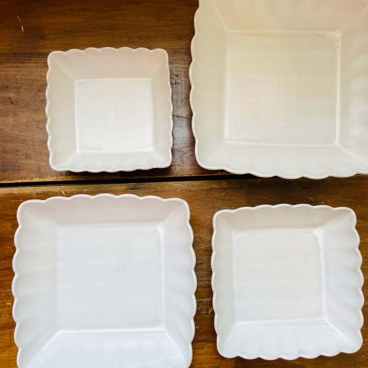 Serving Dishes w/ Scalloped Edge- Set of 4