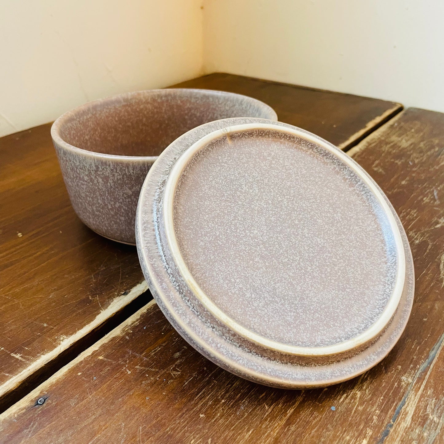 Lilac Stoneware Bowl with Lid