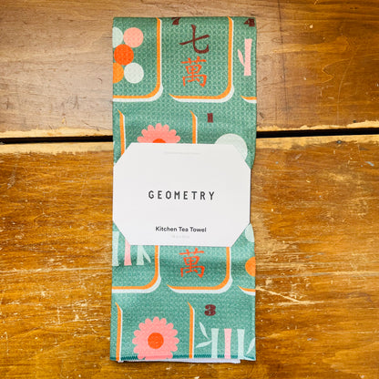 Moss Tile Toss Tea Towel