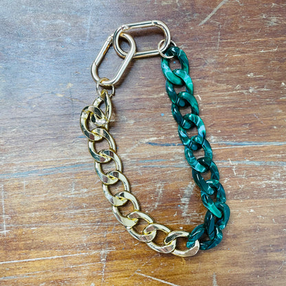Green Chain Bag Charm