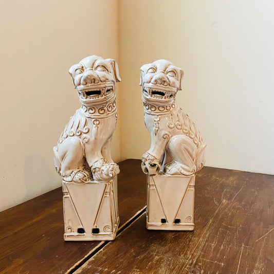 Foo Dog Stoneware Bookends